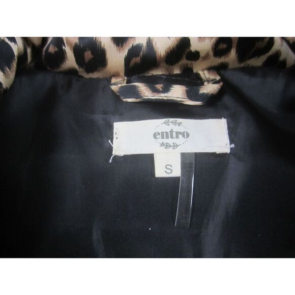 Entro Vest Jacket Womens‎ Small Cheetah Print Zip Up Outdoor Polyester Boutique - Picture 4 of 9